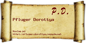 Pfluger Dorottya névjegykártya